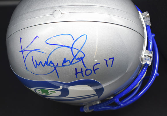 Kenny Easley Signed Seahawks Retro Full Size Helmet w/ HOF '17 Inscription JSA