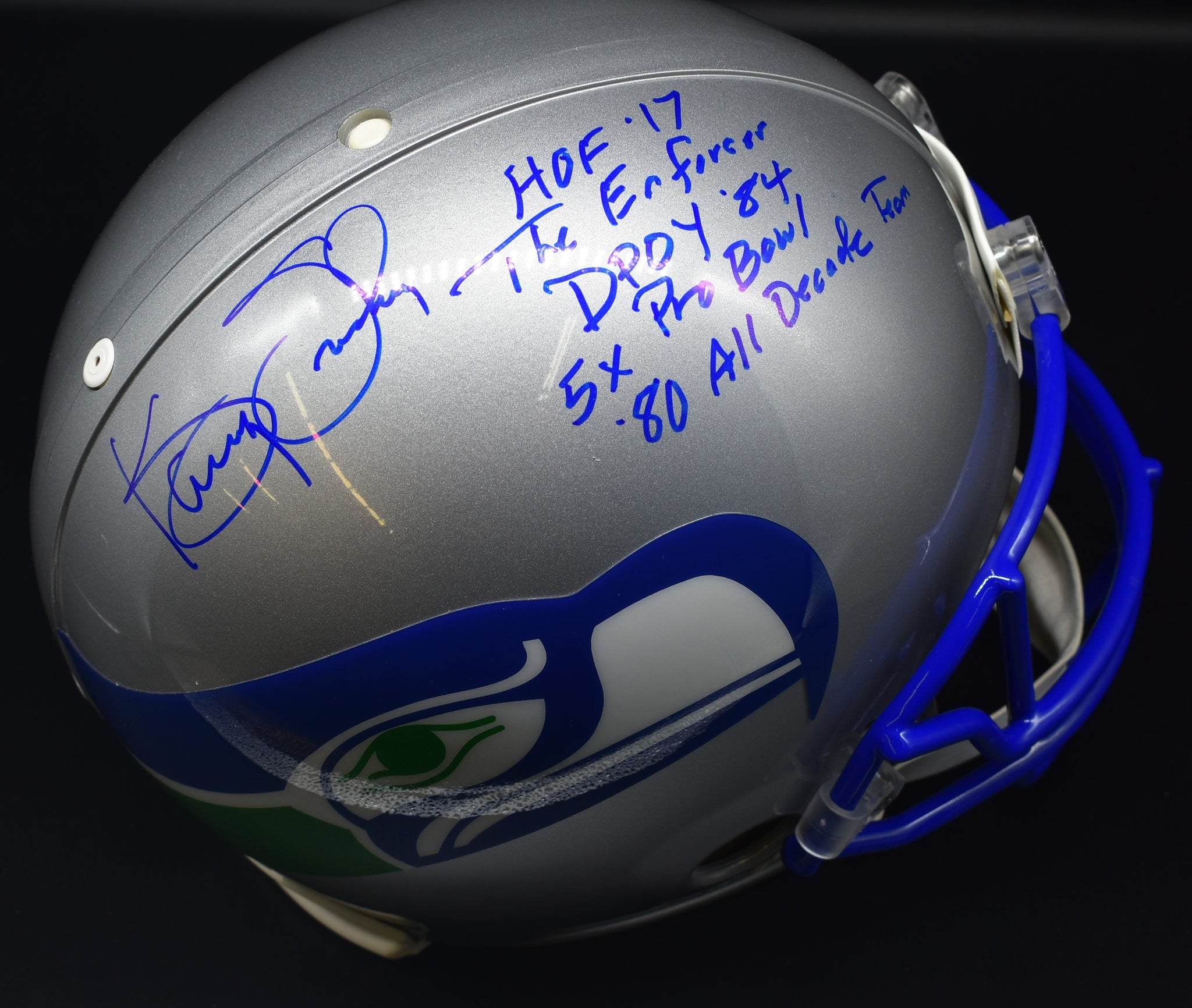 Kenny Easley Signed Seahawks Retro Full Size Authentic Helmet w/ 5