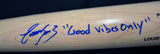 Eugenio Suarez Signed Baseball Bat w/ Good Vibes Only Inscription JSA/COA