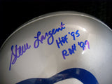 JSA Steve Largent Autographed Signed Inscribed x2 Seattle Seahawks Riddell Silver Full Size Replica Helmet