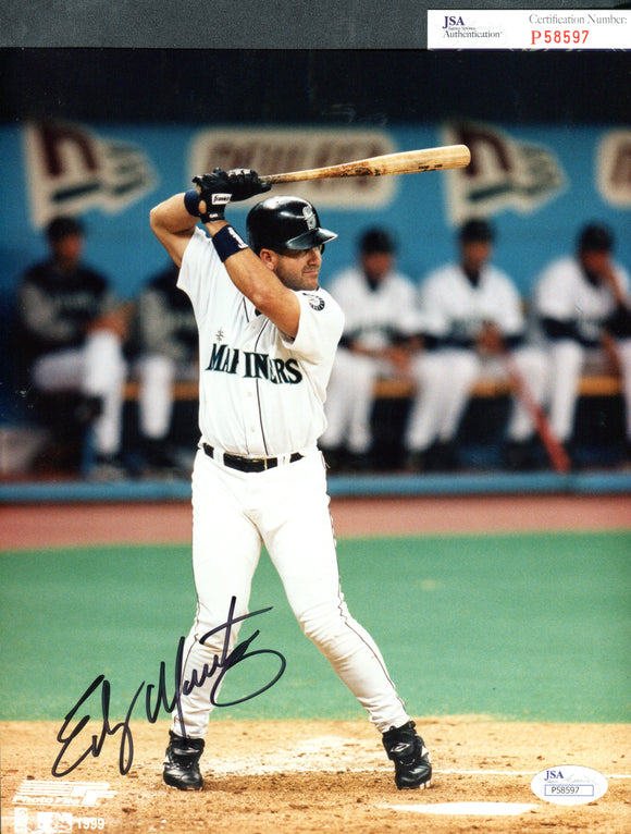 Edgar Martinez Autographed 8x10 Seattle Mariners Photograph D JSA