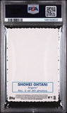 2018 TOPPS HERITAGE 1969 TOPPS DECKLE EDGE HIGH NUMBERS #1 SHOHEI OHTANI '69 TOPPS DECKLE EDGE H.N. PSA 9