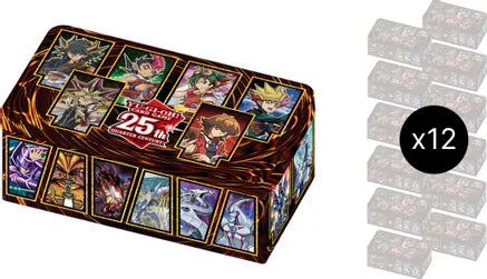 Yugioh 25th Anniversary Quarter Century Tin: Dueling Heroes Case (12 Tins)
