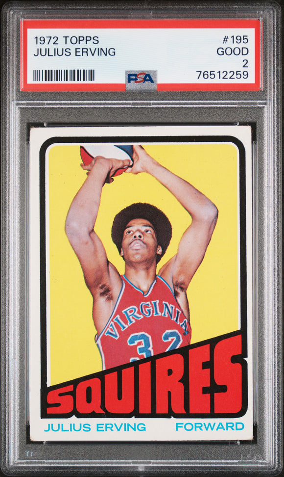 PSA 2 1972-73 Topps #195 Julius Erving RC