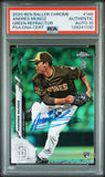 PSA DNA 10 2020 Topps Chrome Ben Baller Green Refractors #149 Andres Munoz RC 42/99 San Diego Padres Autographed POP2