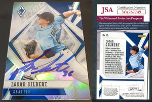 Logan Gilbert 2021 Panini Phoenix Holo #14 Autographed Card JSA #19