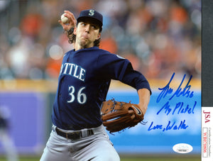 Logan Gilbert Autographed with "My Plate! Love, Walter" Inscription 8x10 Seattle Mariners Photograph G JSA