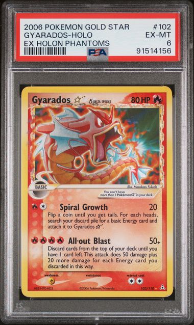 2006 Gyarados Holo EX Holon Phantoms PSA 6
