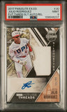 2017 PANINI ELITE EXTRA EDITION FUTURE THREADS SILHOUETTES AUTOGRAPH RELICS #JU JULIO RODRIGUEZ FUT.THRDS.SLT.AUTO.REL. /99 PSA 9