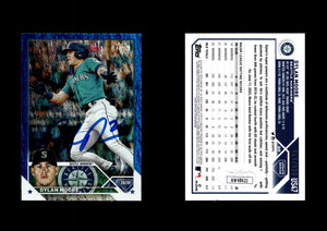 Dylan Moore 2023 Topps Update Blue Foilboard #US47 PR /999 Autographed Card JSA #11