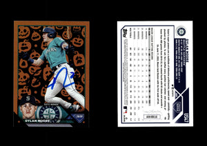Dylan Moore 2023 Topps Update Halloween Jack O'Lantern #US47 Autographed Card JSA #14