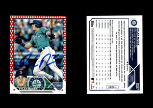 Dylan Moore 2023 Topps Update Independence Day #US47 55/76 Autographed Card JSA #16