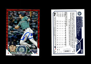 Dylan Moore 2023 Topps Update Orange Foilboard #US47 PR /299 Autographed Card JSA #17