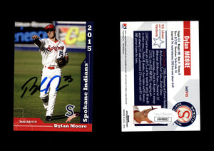 Dylan Moore 2015 Spokane Indians Grandstand #25 Autographed Card JSA #20