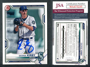 George Kirby  2021 Bowman Prospects #BP117 Autographed Card JSA #11