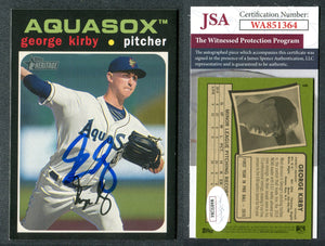 George Kirby 2020 Topps Heritage Minors #9  Autographed Card JSA #6