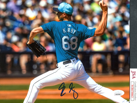 George Kirby Autographed 8x10 Seattle Mariners Photograph D JSA