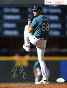 George Kirby Autographed 8x10 Seattle Mariners Photograph E JSA