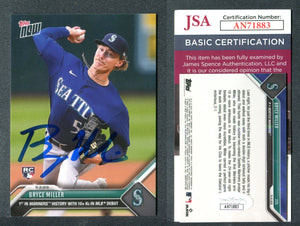 Bryce Miller 2023 Topps Now #225 Print Run /1616 Autographed Card JSA #5