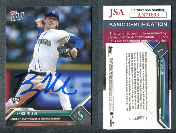 Bryce Miller 2023 Topps Now #252 Print Run /1099 Autographed Card JSA #6