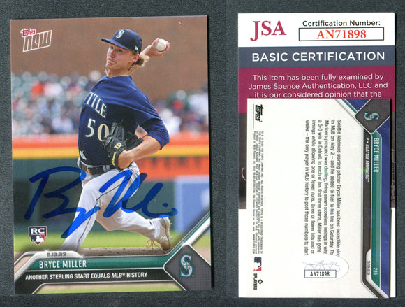 Bryce Miller 2023 Topps Now #285 Print Run /1009 Autographed Card JSA #7