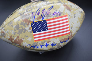 Uchenna Nwosu Salute to Service NFL Football w/ Inscription JSA COA