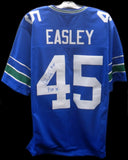 Kenny Easley Autographed Signed Custom XL Seattle Seahawks Jersey with "ROH 02" Inscription JSA