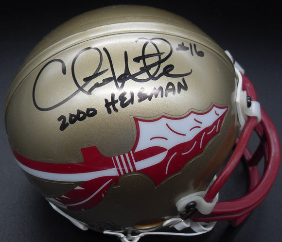 Chris Weinke Autographed Inscribed Florida State Seminoles Mini Helmet JSA