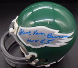 Steve Van Buren Autographed Inscribed Philadelphia Eagles Mini Helmet JSA