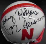 Johnny Rodgers Autographed Inscribed Nebraska Cornhuskers Mini Helmet JSA