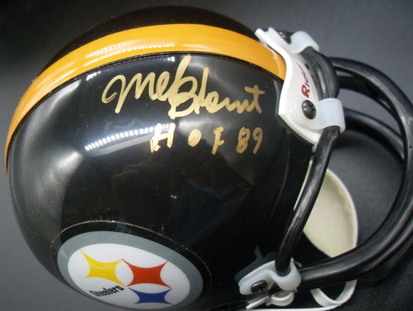 Mel Blount Autographed Inscribed Pittsburgh Steelers Mini Helmet JSA