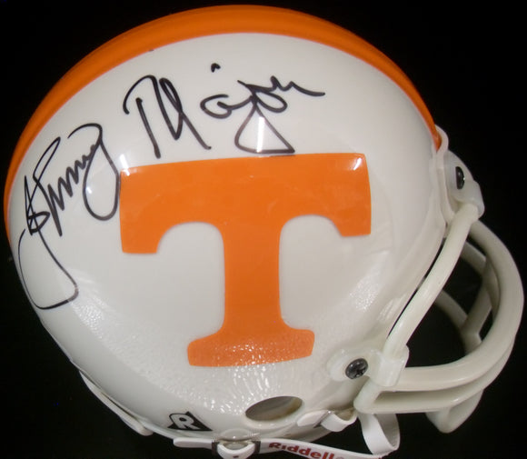 Johnny Majors Autographed Tennessee Volunteers Mini Helmet JSA