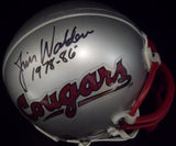 Jim Walden Autographed Inscribed Washington State Cougars Mini Helmet JSA