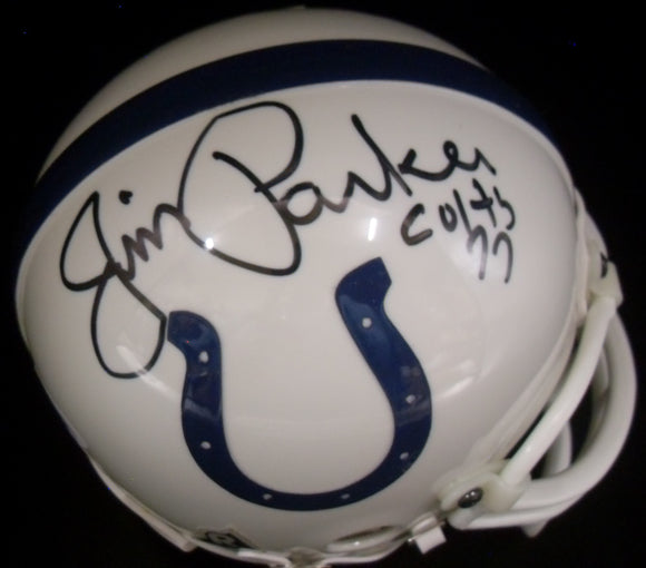 Jim Parker Autographed Inscribed Baltimore Colts Mini Helmet JSA