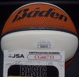 Denny Crum Autographed Louisville Cardinals Mini Basketball JSA