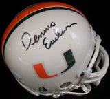 Dennis Erickson Autographed Miami Hurricanes Mini Helmet JSA