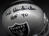 Ted Hendricks Autographed Inscribed Oakland & Los Angeles Raiders Mini Helmet