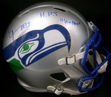 Ernest Jones IV Autographed Inscribed "HPS Hitman" Seattle Seahawks Full Size Replica Retro Speed Helmet 83-01 JSA