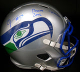 Ernest Jones IV Autographed Inscribed "Death Zone Hitman" Seattle Seahawks Full Size Replica Retro Speed Helmet 83-01 JSA