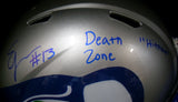 Ernest Jones IV Autographed Inscribed "Death Zone Hitman" Seattle Seahawks Full Size Replica Retro Speed Helmet 83-01 JSA
