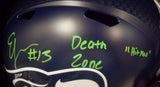 Ernest Jones IV Autographed Inscribed "Death Zone Hitman" Seattle Seahawks Full Size Replica Speed Helmet 12> JSA