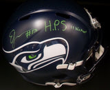 Ernest Jones IV Autographed Inscribed "HPS Hitman" Seattle Seahawks Full Size Replica Speed Helmet 12> JSA