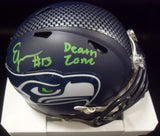 Ernest Jones IV Autographed Inscribed "Death Zone" Seattle Seahawks 2012> Speed Mini Helmet JSA