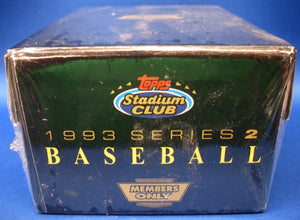 1993 Topps Stadium Club Members Only Baseball Set Series 2