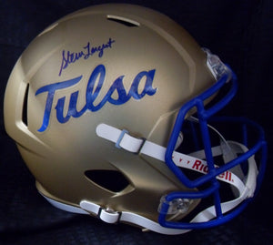 JSA Steve Largent Autographed Signed Tulsa Golden Hurricane Riddell Full Size Replica Helmet