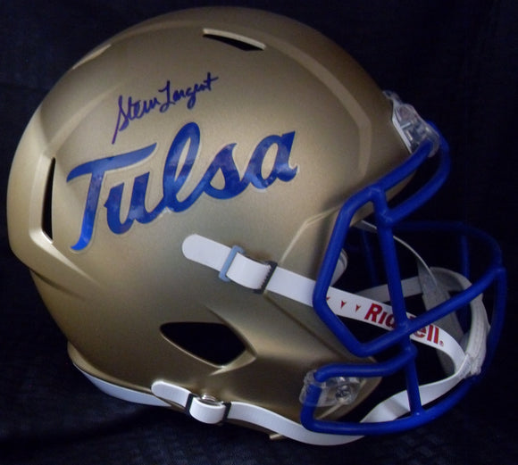 JSA Steve Largent Autographed Signed Tulsa Golden Hurricane Riddell Full Size Replica Helmet