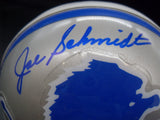 Joe Schmidt Autographed Detroit Lions Mini Helmet JSA