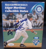 Edgar Martinez Autographed Signed 10th Anniversary Statue with "95 AL West Champs" Inscription JSA