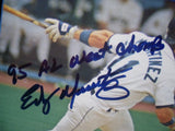 Edgar Martinez Autographed Signed 10th Anniversary Statue with "95 AL West Champs" Inscription JSA