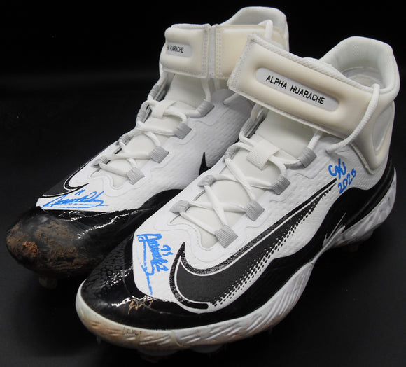 Andres Munoz Autographed Signed React Alpha Huarache 2023 Game Used Baseball Cleats JSA (Pair)